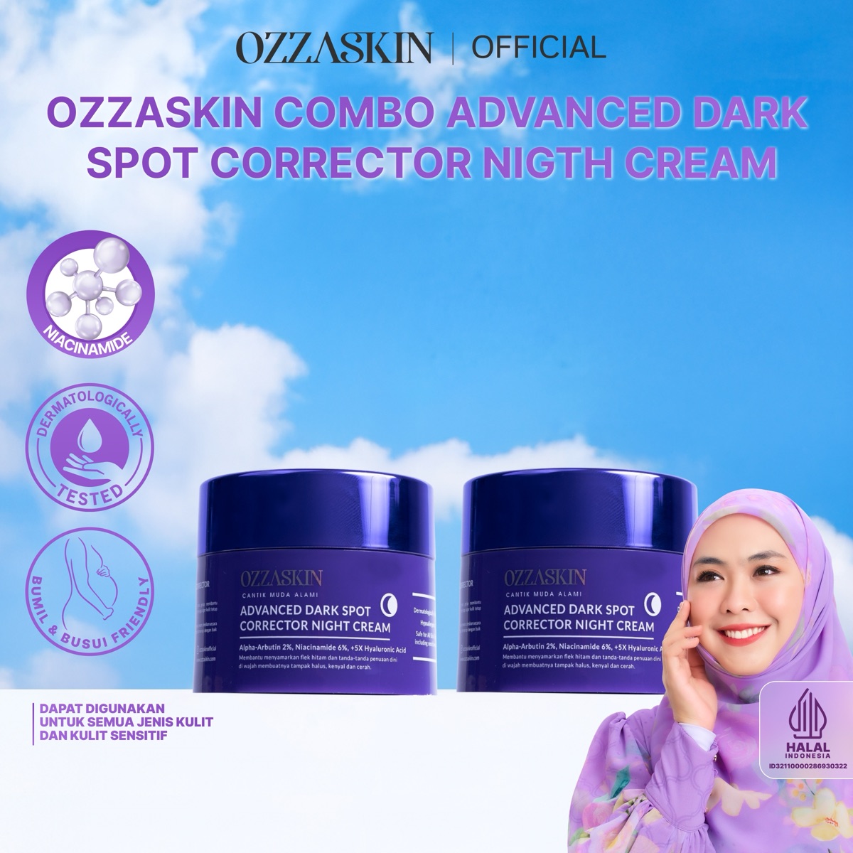 Ozzaskin Advanced Dark Spot Corrector Night Cream foto 4