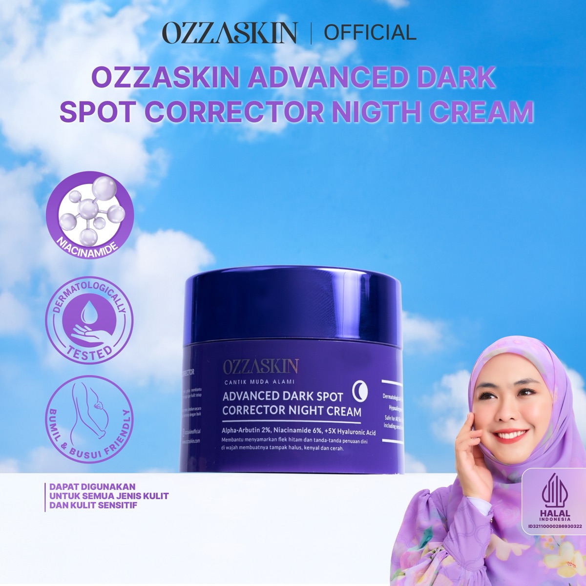 Ozzaskin Advanced Dark Spot Corrector Night Cream foto 5