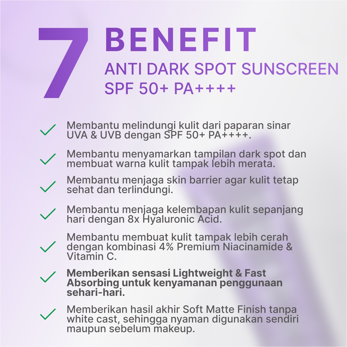 Ozzaskin Anti Dark Spot Sunscreen SPF50+ PA++++ foto 3
