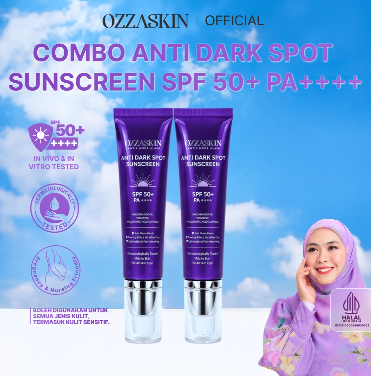 Ozzaskin Anti Dark Spot Sunscreen SPF50+ PA++++ foto 4