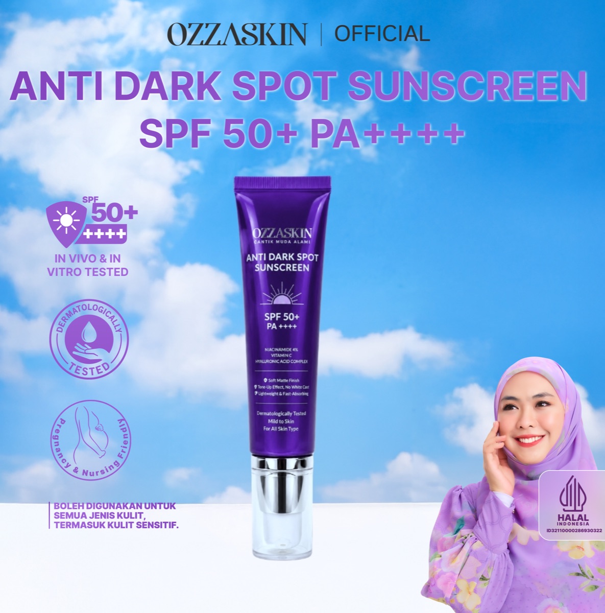 Ozzaskin Anti Dark Spot Sunscreen SPF50+ PA++++ foto 5