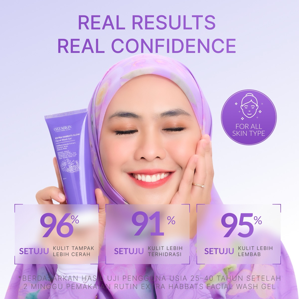 Ozzaskin Pure Habbats Glow Facial Wash Gel foto 8