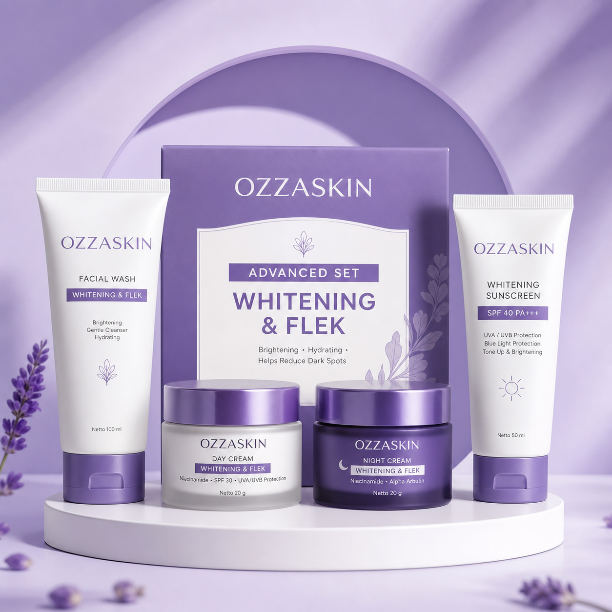 Flek treatment routine yang rapi dari pagi sampai malam