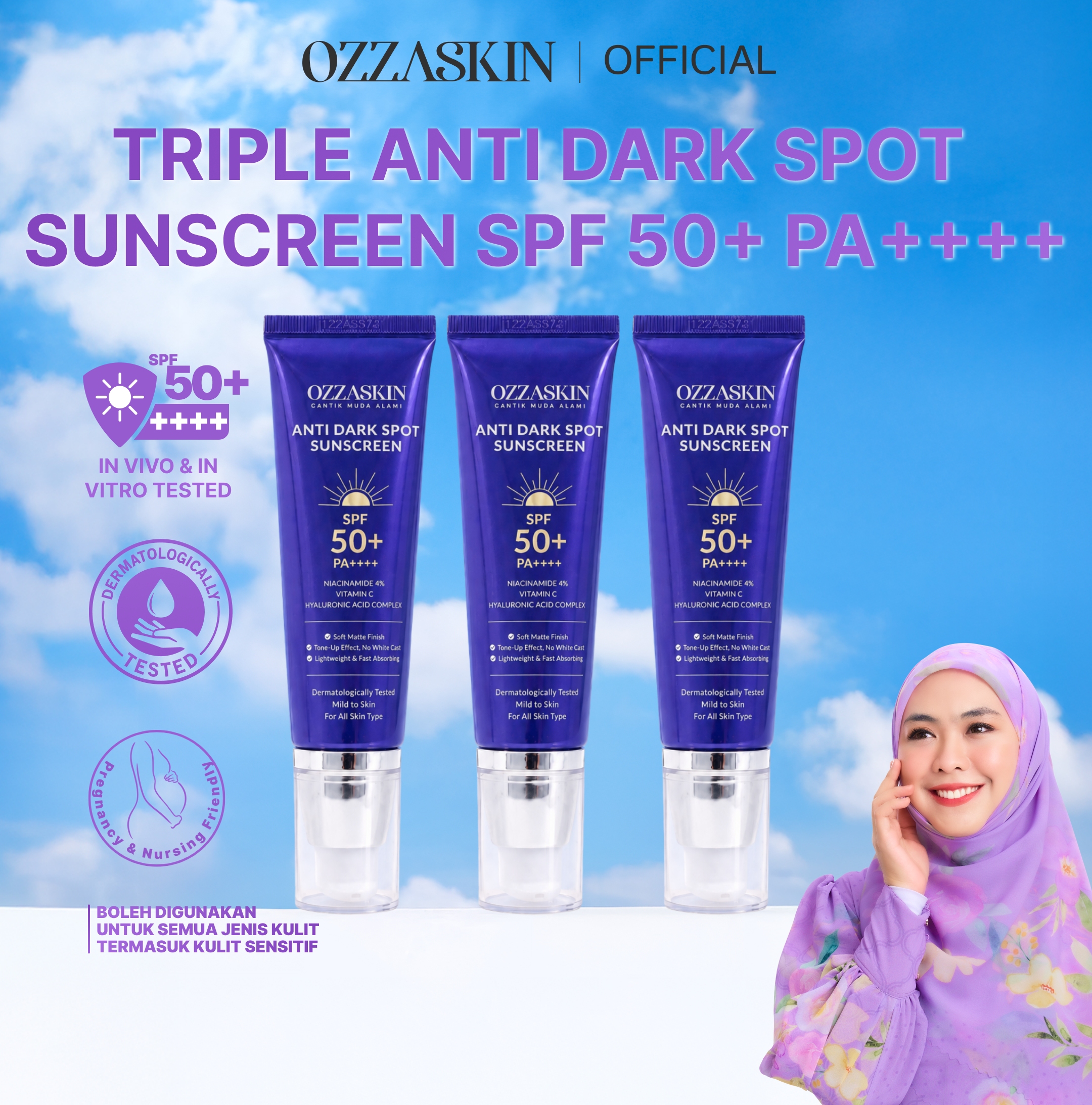 Ozzaskin Anti Dark Spot Sunscreen SPF50+ PA++++ foto 1
