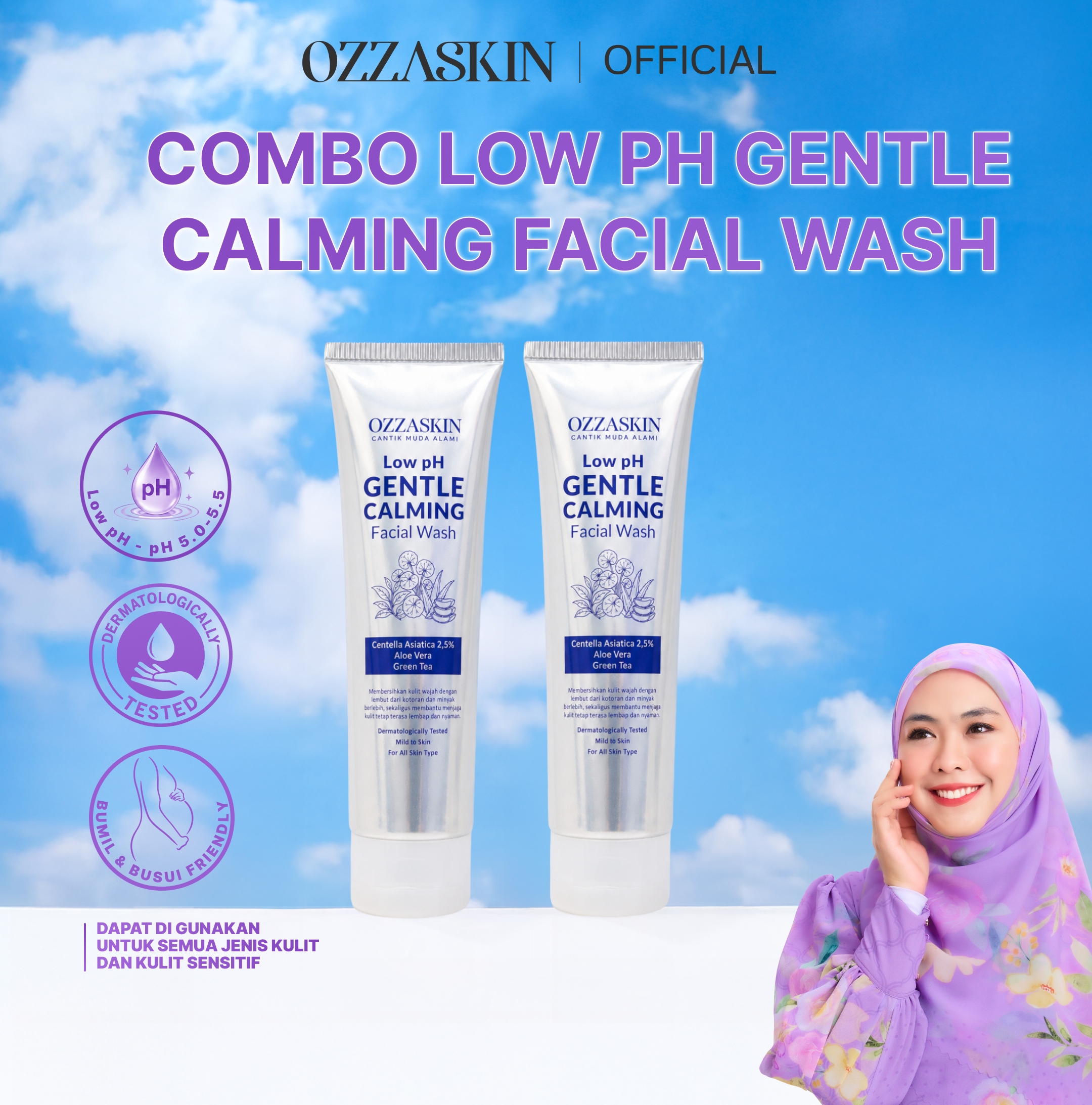 Ozzaskin Glow Pure Habbats Facial Wash 100ml