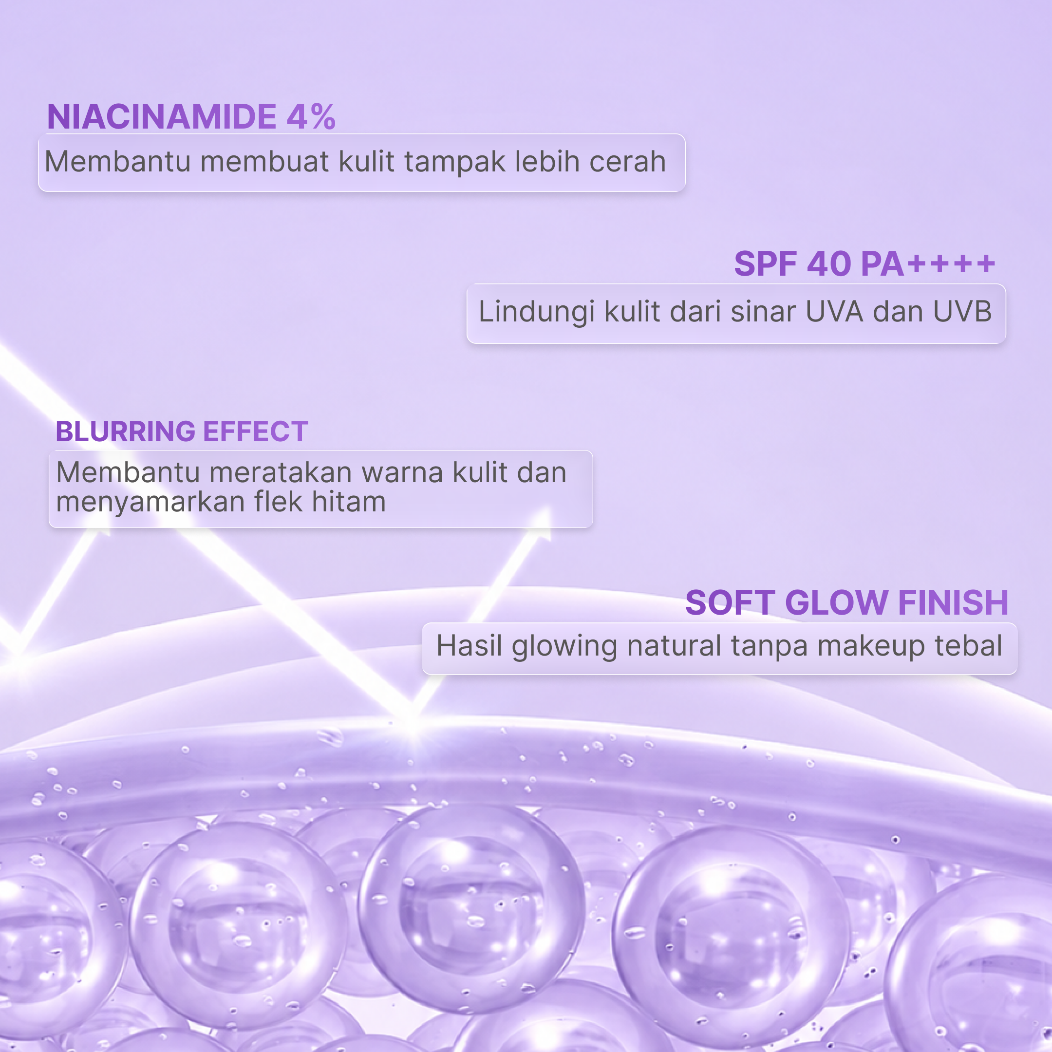 Ozzaskin Blur & Glow Skin Tint SPF 40 PA++++ 30g By Oki Setiana Dewi Halal BPOM Niacinamide 4% Membantu Mencerahkan, Meratakan Tampilan Warna Kulit, Memberikan Soft Glow, Blurring, Instant Tone-Up, Light Coverage & Perlindungan UVA UVB