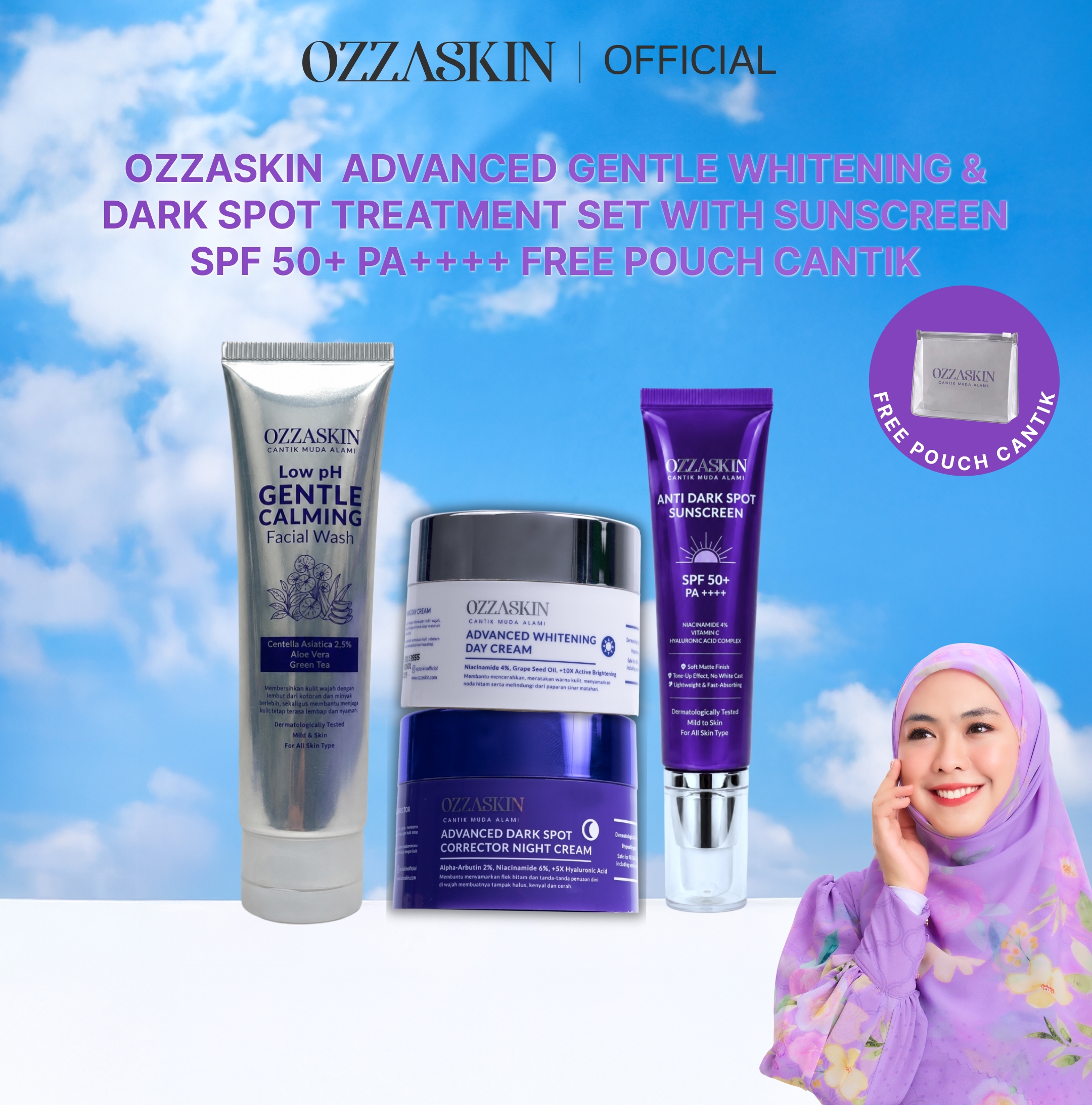 Ozzaskin 4in1 Basic Anti Dark Spot & Glow Skin By Oki Setiana Dewi 
