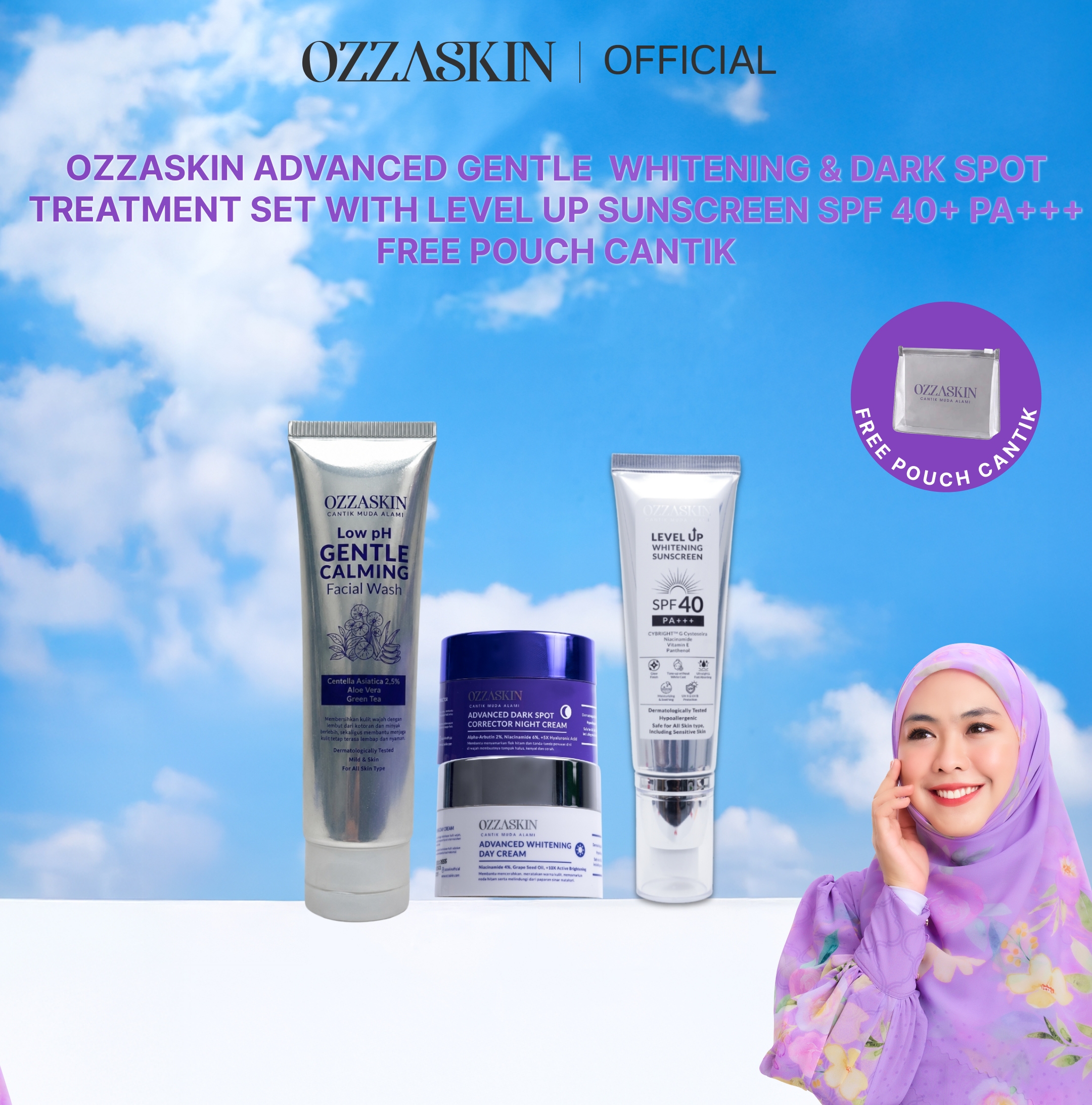 Ozzaskin 4in1 Basic Anti Dark Spot & Glow Skin By Oki Setiana Dewi 